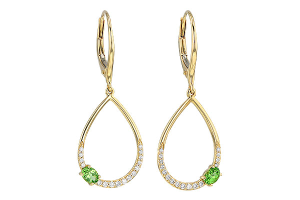 F245-35425: EARR .33 GREEN GARNET .49 TGW