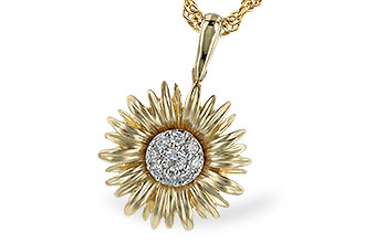F328-95416: B328-94517 WITH YG PETALS / WG SETTING .10 TW