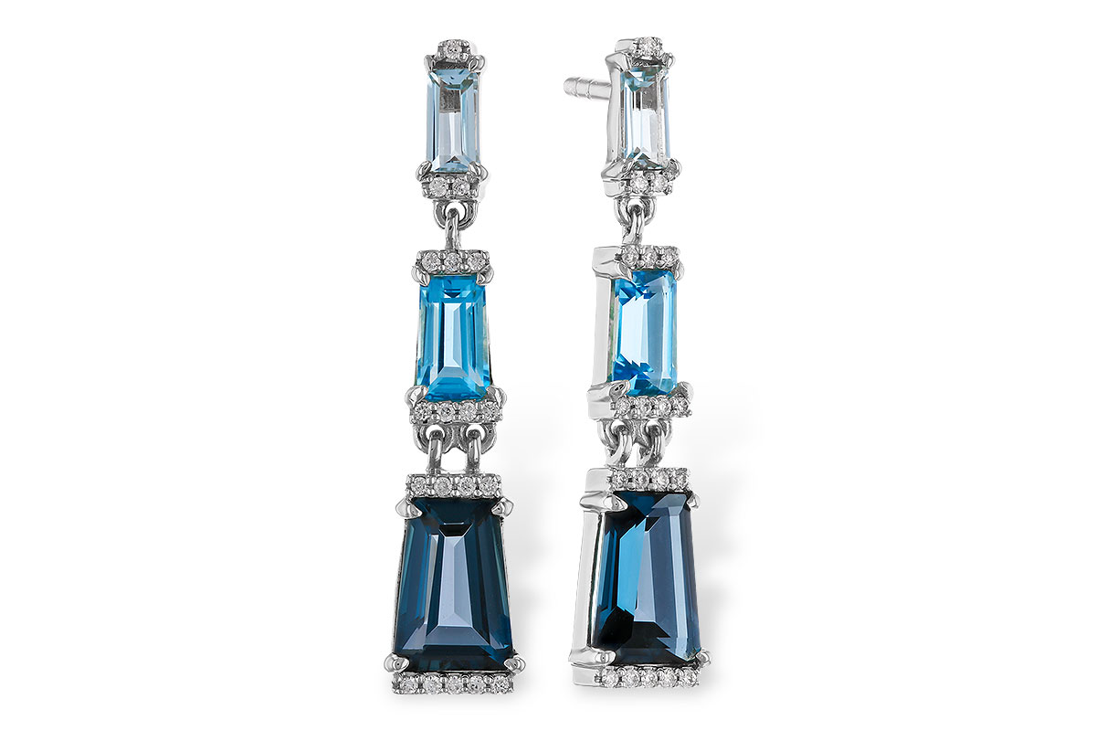 F329-86307: EARRINGS 2.55 BLUE TOPAZ 2.62 TGW