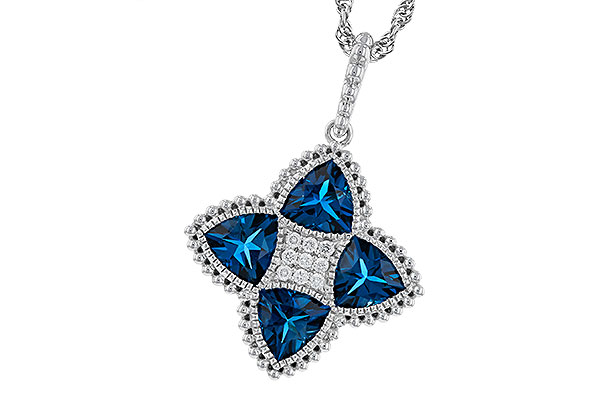 F329-87198: NECKLACE 2.79 LONDON BLUE TOPAZ 2.85 TGW