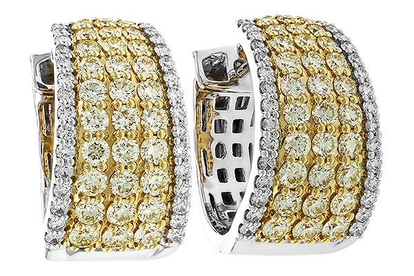 F329-87262: EARRINGS 1.52 YELLOW DIAS 1.96 TW