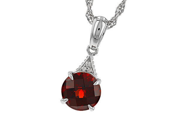 F329-89025: NECK 1.46 GARNET 1.47 TGW (7MM RD)