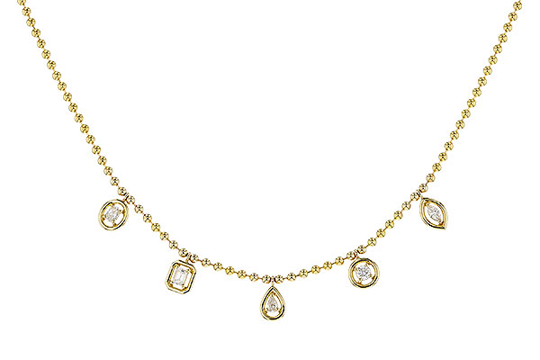 F329-89971: NECKLACE .50 TW FANCY CUT DIAS (18")