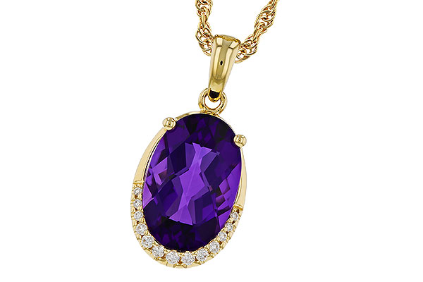 F329-90825: NECKLACE 2.70 AMETHYST 2.76 TGW (12x8MM OV)