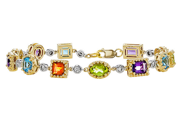 F329-90862: BRACELET 4.63 SEMI-PREC (AMY,BT,CIT,PER) 5.05 TGW