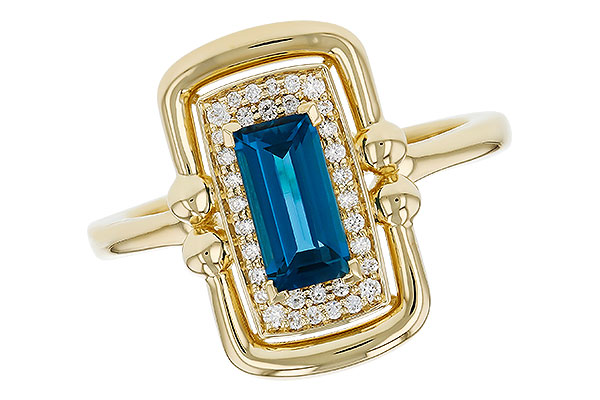 F330-73589: LDS RG .84 LONDON BLUE TOPAZ .96 TGW (8x4MM LBT)