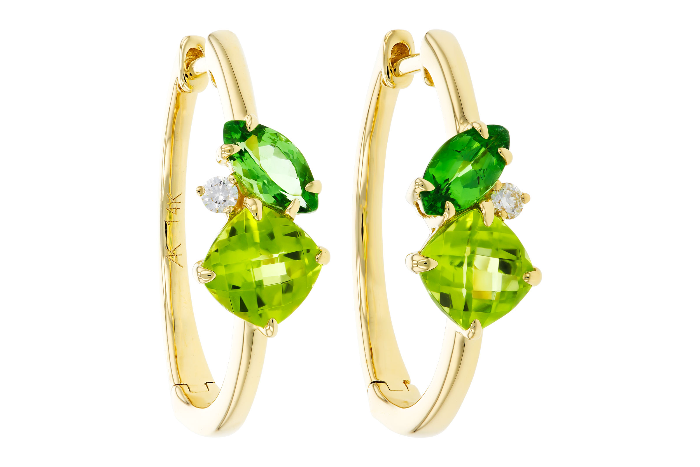 F330-75380: EARRINGS 1.69 TW SEMI-PREC (PER,TSAV) 1.73 TGW