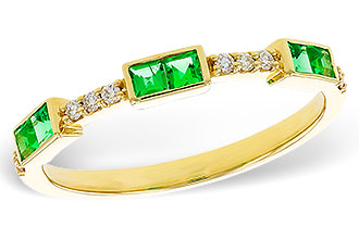 G329-87253: LDS WED RG .23 TW EMERALD .30 TGW
