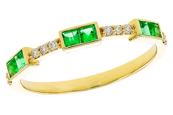 G329-87253: LDS WED RG .23 TW EMERALD .30 TGW