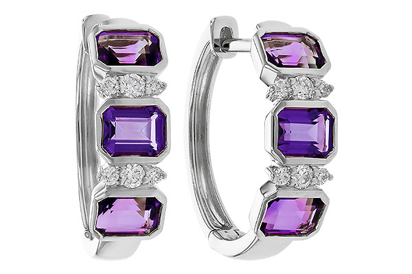 G329-90853: EARRING 1.05 TW AMETHYST 1.16 TGW