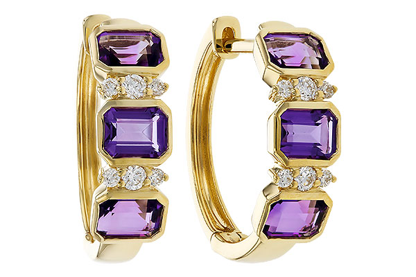 G329-90853: EARRING 1.05 TW AMETHYST 1.16 TGW