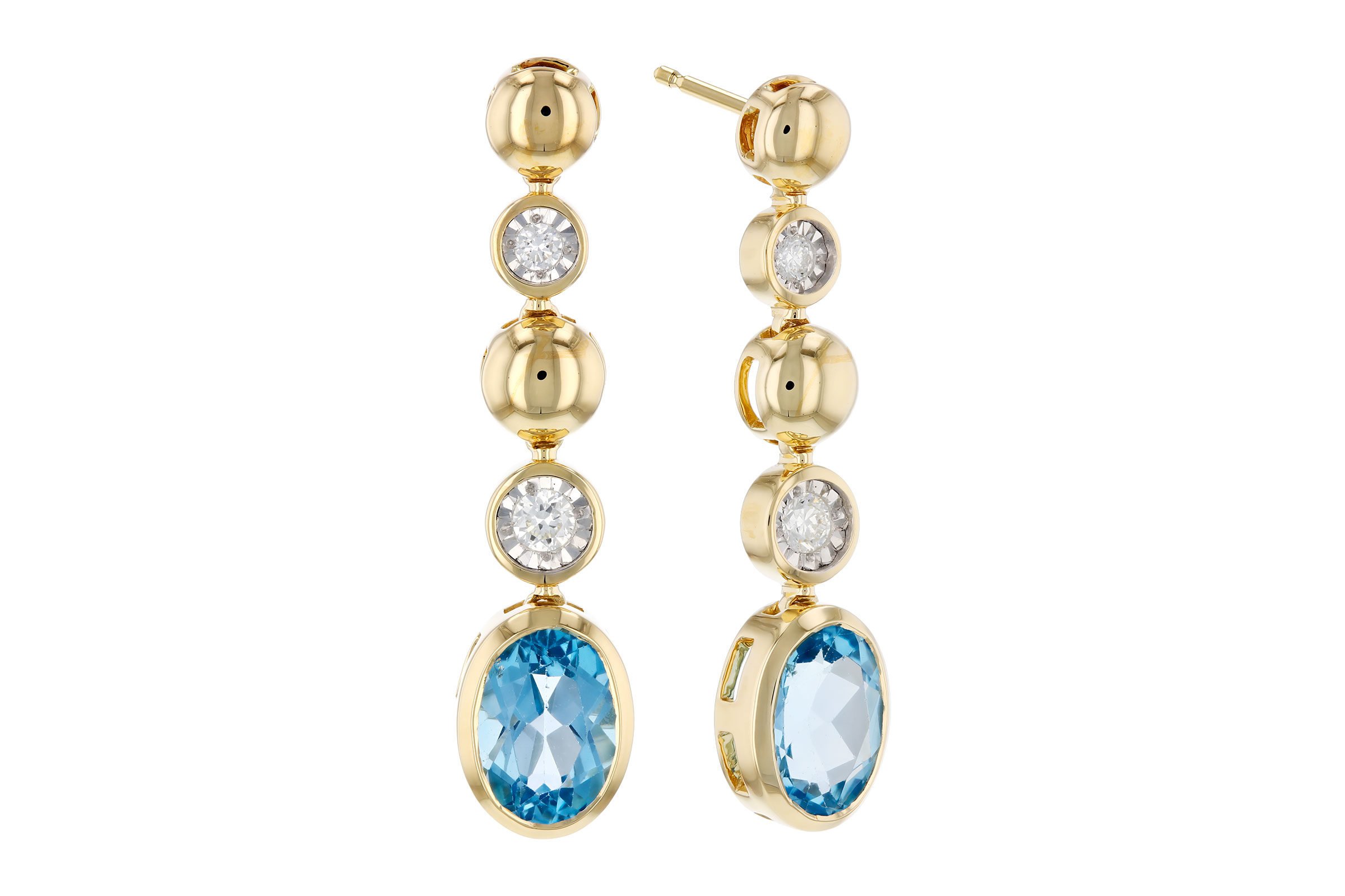 G330-74525: EARRINGS 1.66 TW BLUE TOPAZ 1.76 TGW