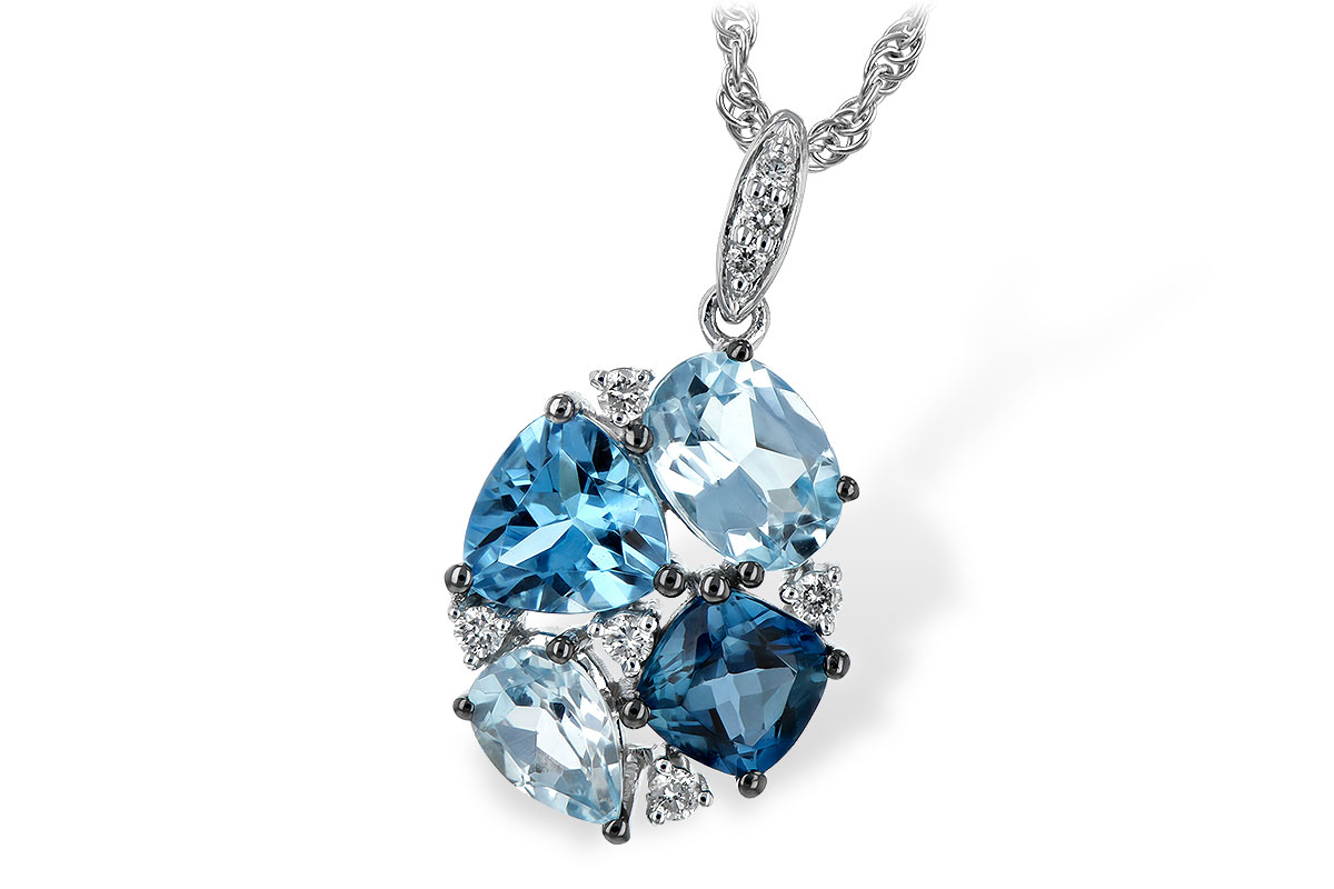 H244-38098: NECK 2.60 BLUE TOPAZ 2.70 TGW