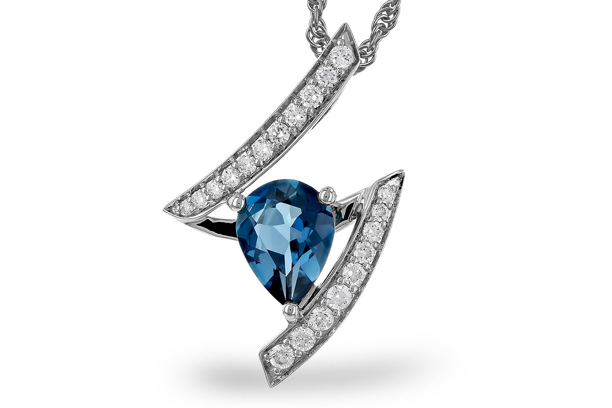 H329-83580: NECK 1.04 LONDON BLUE TOPAZ 1.23 TGW (8x6MM)