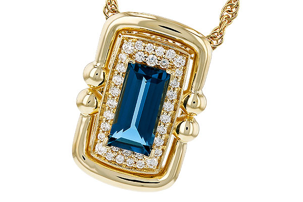 H330-73589: NECK .84 LONDON BLUE TOPAZ .96 TGW (8x4MM LBT)