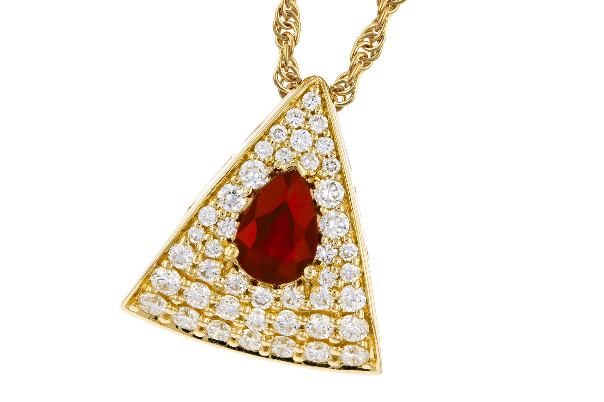 H330-75443: NECKLACE .46 RUBY .80 TGW (6x4MM RU)
