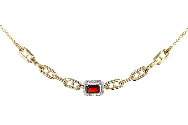 K329-84489: NECK .63 GARNET .75 TGW (6x4MM E.C. GAR / 18")