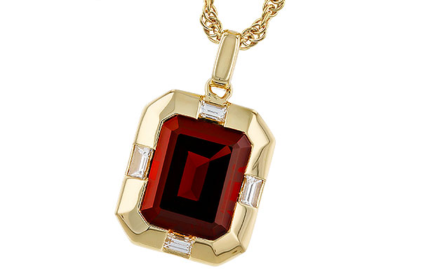 K329-86334: NECKLACE 3.65 GARNET 3.82 TGW (10x8MM GAR)