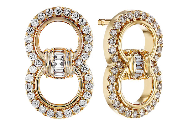 K330-73552: EARRINGS .05 TW BAGS .28 TW