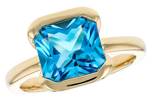 K330-73580: LDS RG 3.50 CT BLUE TOPAZ (9MM BT)