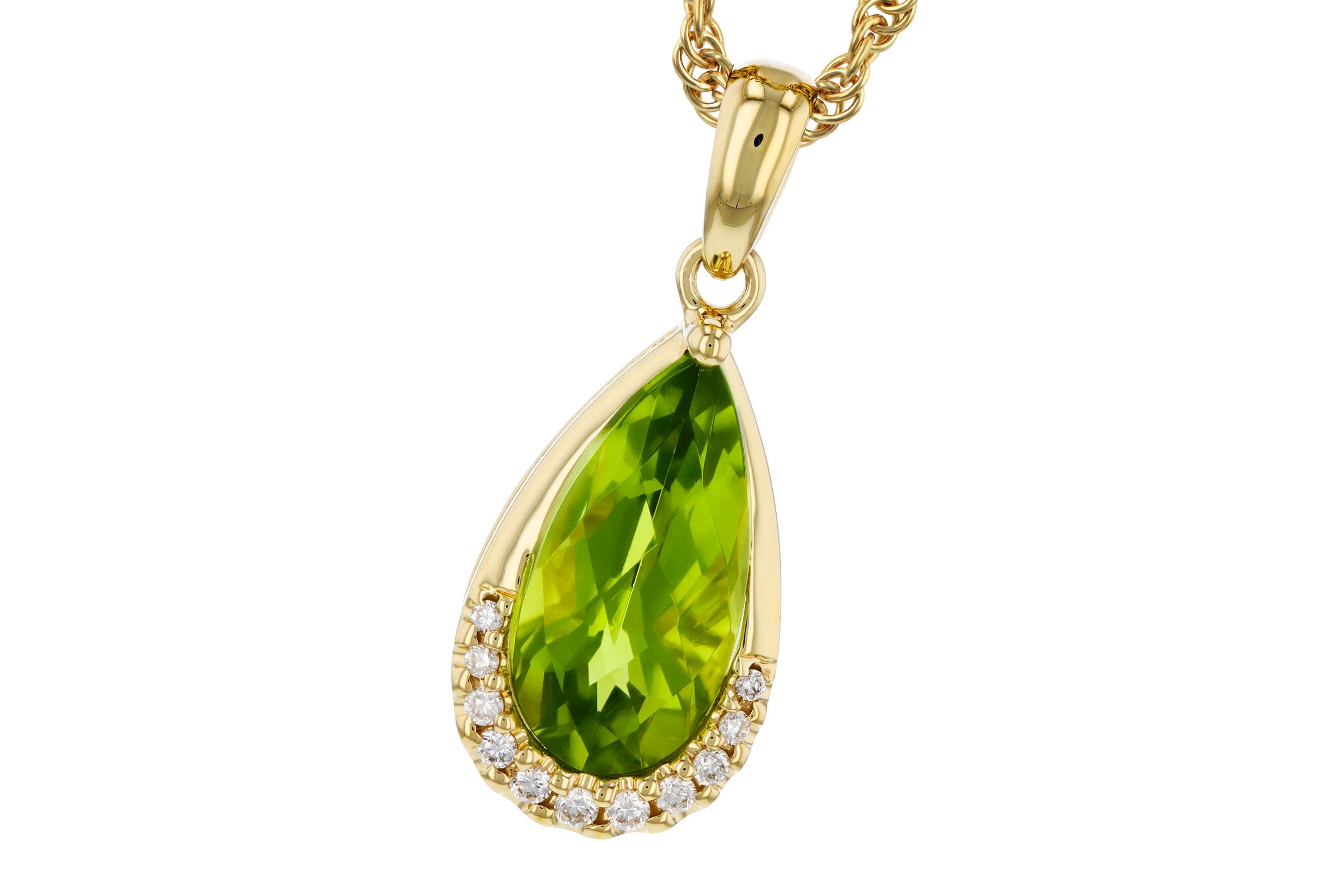 K330-75380: NECK 1.94 PERIDOT 2.00 TGW (12x6MM PS)