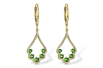 L245-28134: EARR .64 GREEN GARNET .98 TGW