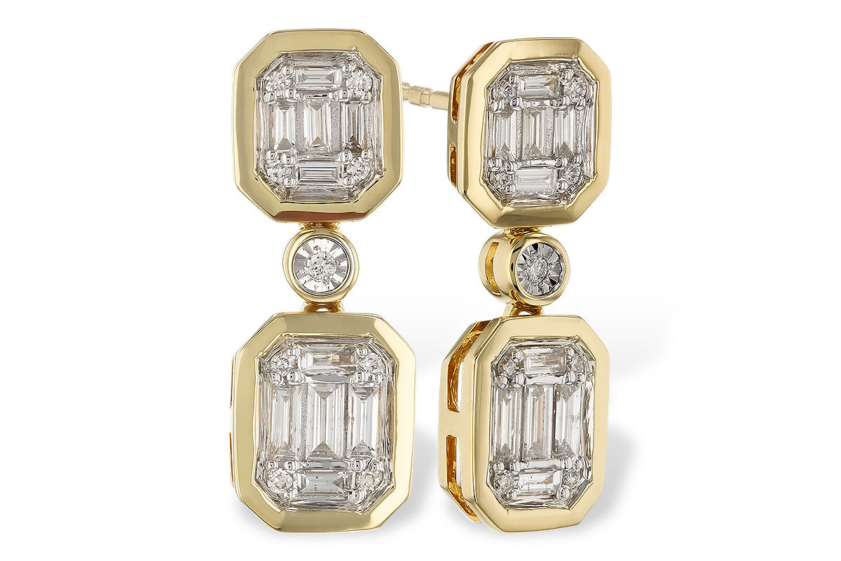 L329-82698: EARRINGS .38 BAG .45 TW