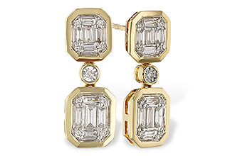 L329-82698: EARRINGS .38 BAG .45 TW
