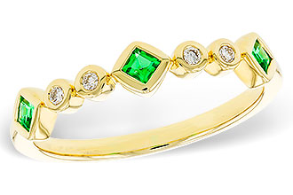 L329-87261: LDS WED RG .14 TW EMERALD .19 TGW