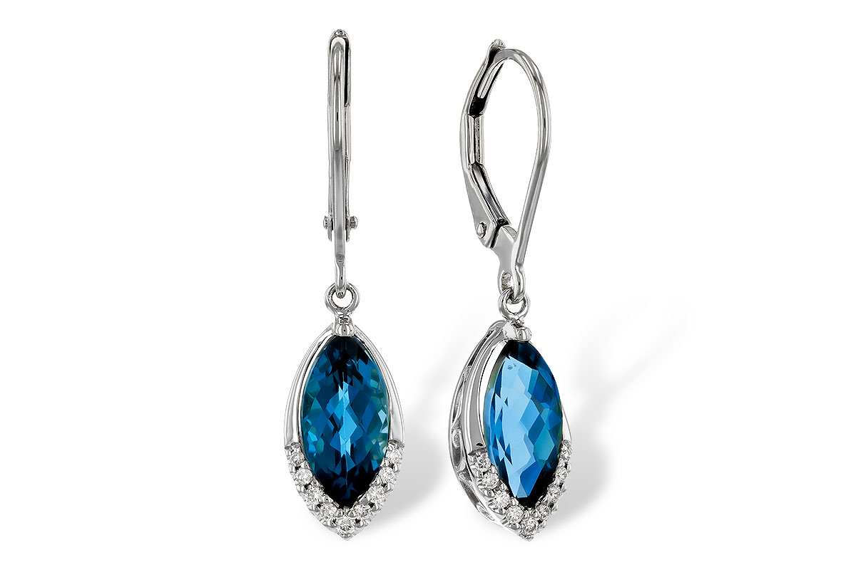 L329-89998: EARR 2.42 TW LONDON BLUE TOPAZ 2.50 TGW (9x5MM MQ)