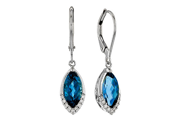 L329-89998: EARR 2.42 TW LONDON BLUE TOPAZ 2.50 TGW (9x5MM MQ)