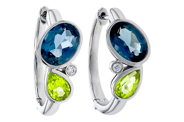 L329-90880: EARRINGS 2.97 SEMI-PREC (PER,LBT) 3.00 TGW