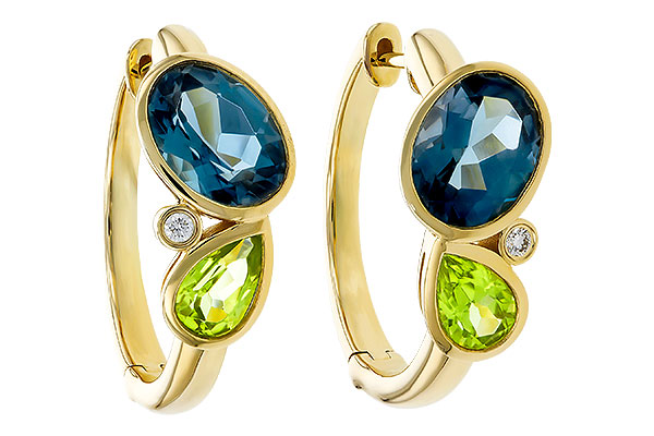 L329-90880: EARRINGS 2.97 SEMI-PREC (PER,LBT) 3.00 TGW