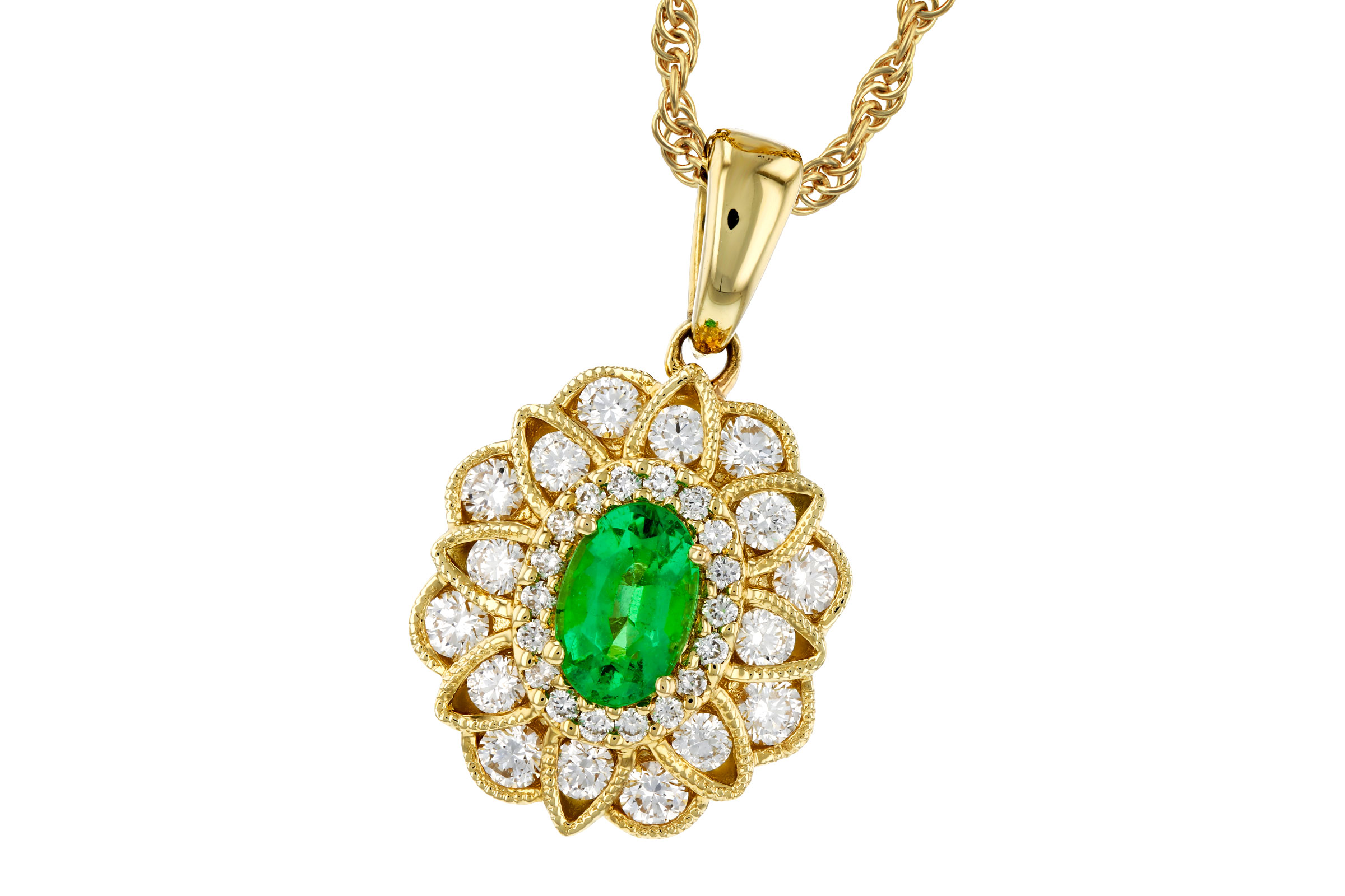 L330-74507: NECK .46 EMERALD .98 TGW (6X4 EMER)