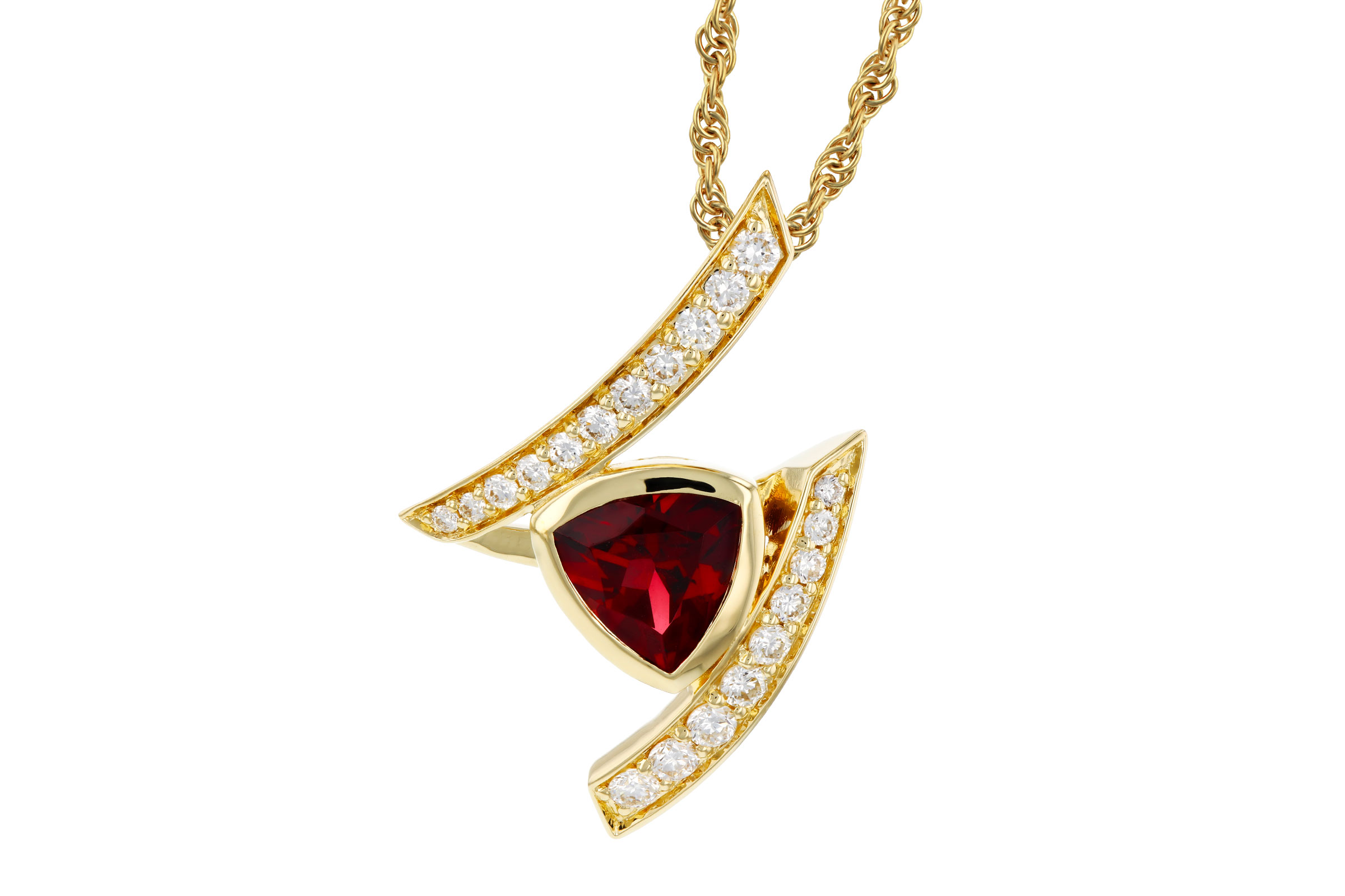 L330-76325: NECKLACE .84 GARNET 1.03 TGW (6MM GAR)