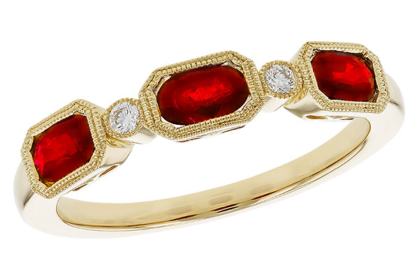 M329-84498: LDS WED RG .72 RUBY .77 TGW (4x3MM RUBY)