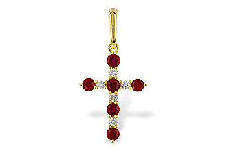 M329-84516: PENDANT .34 TW RUBY .42 TGW