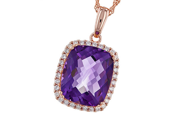 M329-85416: NECKLACE 4.57 AMETHYST 4.81 TGW (12x10MM CU)