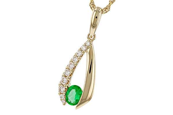 M329-88098: NECKLACE .28 EMERALD .45 TGW (5x4 EMER)