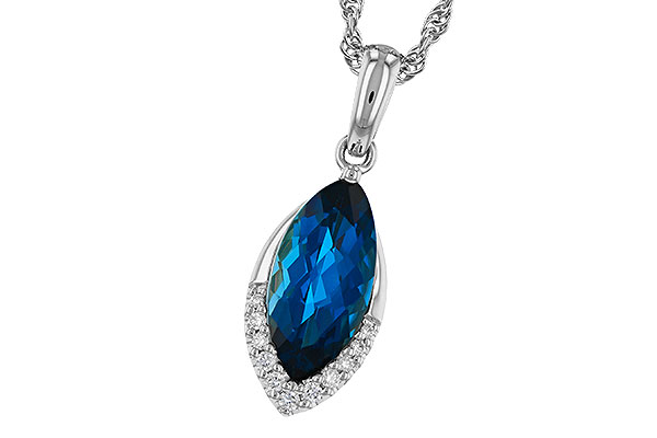 M329-89998: NECK 2.14 LONDON BLUE TOPAZ 2.20 TGW (12x6MM MQ)