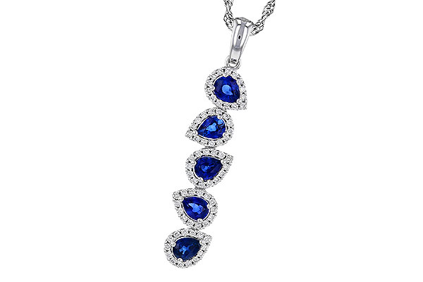 M329-90907: NECKLACE .95 TW SAPPIRE 1.19 TGW